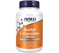 Now Foods Acetyl-L-Carnitine 500 mg 100 Veg Capsules, Brain & Nerve Cell Health