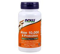 NOW Foods | Aloe 10-000 & Probiotics | 1 x 60 vcaps