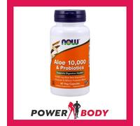 NOW Foods Aloe 10,000 & Probiotics, 60 vcaps