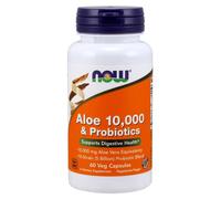NOW Foods Aloe 10,000 & Probiotics, 60 vcaps