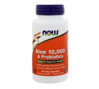 NOW Foods Aloe 10,000 & Probiotics, 60 vcaps