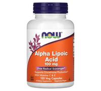 NOW Foods Alpha Lipoic Acid with Vitamins C & E, 100mg - 120 Vegan Capsules