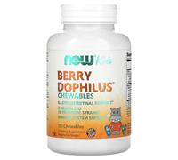 NOW Foods BerryDophilus Probiotic for Kids Gut Health Digestive Support Chewable - 120 Chewables