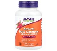 NOW Foods Beta Carotene Natural, 25 000 IU - 180 Softgels
