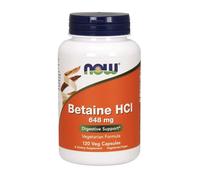 NOW Foods Betaine H igestive Enzymes 648mg Capsules - 120 Vegan Capsules
