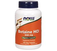 Betaine HCL 648mg Capsules - 120 Capsules - Now Foods