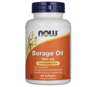 NOW Foods Borage Oil 1000mg Concentrated GLA Omega-6 Fatty Acids | 60 Softgels