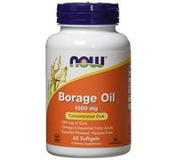 NOW Foods Borage Oil 1000mg Concentrated GLA Omega-6 Fatty Acids | 60 Softgels
