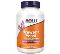 Now Foods, Brewer's Yeast, Saccharomyces Cerevisiae, 650mg, 200 Vegan Tablets, SOYA-Free, GMO-Free, Vegetarian