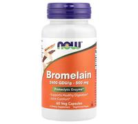 NOW Foods Bromelain Digestion 500mg Daily Wellness Support Capsules - 60 Vegan Capsules