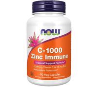 NOW Foods, C-1000 Zinc Immune, Vitamin C, 1,000 mg & Zinc, 15 mg , 90 Veg Capsules
