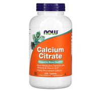 NOW Foods Calcium Citrate Bone Health + Minerals + Vitamin D2 Tablets - 250 Tablets