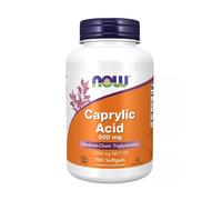 NOW Foods Caprylic Acid 600mg 100 Softgels, Supports Digestive Health, MCT