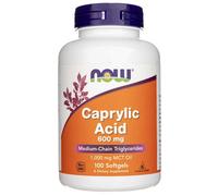 Now Foods Caprylic Acid Supplement 600 mg MCT Oil - Supports Digestive Health - 100 Softgels