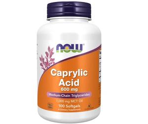 NOW Foods Caprylic Acid 600mg Softgels 100 Softgels