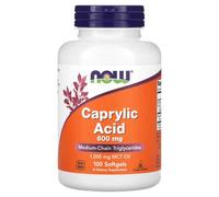 Now Foods Caprylic Acid Supplement 600 mg MCT Oil - Supports Digestive Health - 100 Softgels