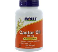 Now Foods Castor Oil 650mg 120 Softgels Natural Laxative