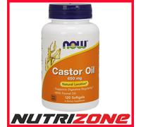 NOW Foods Castor Oil 650mg Digestive System Support - 120 softgels