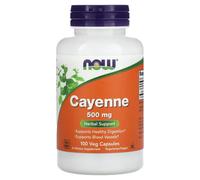 NOW Foods Cayenne Pepper 500mg 100 Veg Capsules Support for Healthy Digestion