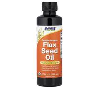 NOW Foods, Certified Organic Flax Seed Oil, 12 fl oz (355 ml)