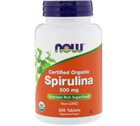 Now Foods, Certified Spirulina, 500 mg, 200 Tablets