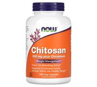 NOW Foods Chitosan, 500mg Plus Chromium - 240 Vegan Capsules