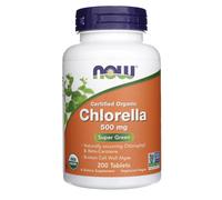 NOW Foods Chlorella, 200 tabs - 500mg Certified Organic