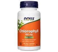 NOW Foods Chlorophyll Detox 100mg Daily Wellness Support Capsules - 90 Vegan Capsules