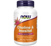 Now Foods Dietary Supplement Choline & Inositol 500 mg – Brain & Nervous System Support – 100 Caps