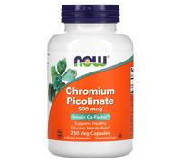 NOW Foods Chromium Picolinate - 200mcg - 250 Veg Capsules | Glucose Metabolism