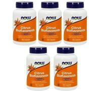 NOW Foods Citrus Bioflavonoids 1400mg 5X100 Caps Ascorbic Acid/Rutin/Kosher