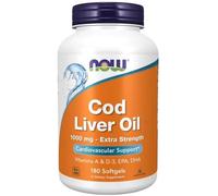 NOW Foods Cod Liver Oil 1000mg Extra Strength 180 Softgels