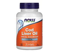 NOW Foods Cod Liver Oil 1000mg Extra Strength 90 Softgels