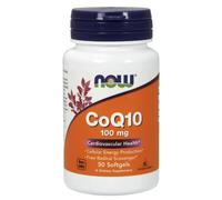 NOW Foods CoQ10 with vitamin E, 100mg, 50 softgels