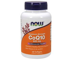 NOW Foods CoQ10 with Lecithin & Vitamin E, 600mg - 60 Softgels
