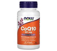 NOW Foods CoQ10 with Omega-3, 60mg , 60 softgels