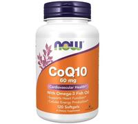 NOW Foods CoQ10 With Omega-3 60mg Softgels 120 Softgels