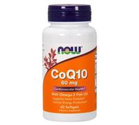 NOW Foods CoQ10 with Omega-3, 60mg , 60 softgels