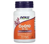 NOW Foods CoQ10 with Selenium & Vitamin E, 50mg, 50 softgels