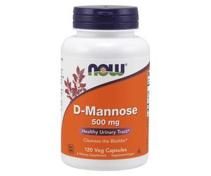 Now Foods D-Mannose, 500mg - 240 vcaps - Cleanses the Bladder