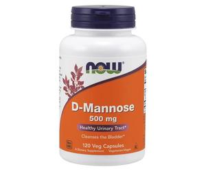NOW Foods D-Mannose 500mg Capsules 120 Capsules