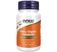 NOW Foods Dairy Digest Complete 90 Veg Capsules, Digestion Dairy Intolerance