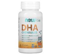 NOW Foods DHA Fish Oil for Kids Brain Support 100mg - 60 Softgels
