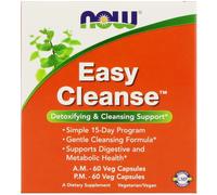 Now Foods, Easy Cleanse, 2 Bottles, 60 Veg Capsules Each