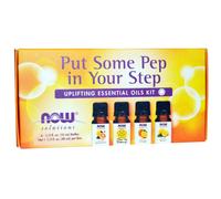 Now Foods, Essential Oils Kit, Put Some Pep in Your Step, Uplifting , 4 Bottles, 1/3 fl oz (10 ml)