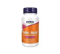 NOW Foods Folic Acid 800mcg + B12 25mcg 250 Tablets Vegan Prenatal Support
