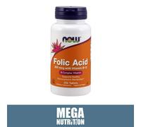 NOW Foods Folic Acid with Vitamin B-12 800mcg 250 Tablets | Heart Health Support