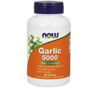 NOW Foods - Garlic 5000, Odor Controlled - 90 tablets