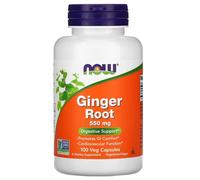 NOW Foods Ginger Root Digestive Support 550mg Capsules - 100 Vegan Capsules