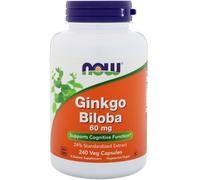 Now Foods, Ginkgo Biloba, 60 mg, 240 Veg Capsules